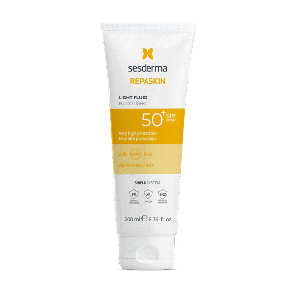 SESDERMA REPASKIN SPF50+ apsauginis fluidas nuo saulės kūnui, 200 ml