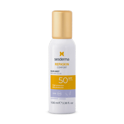 SESDERMA REPASKIN COMFORT apsauginė veido dulksna nuo saulės su levandų aromatu SPF50, 100 ml