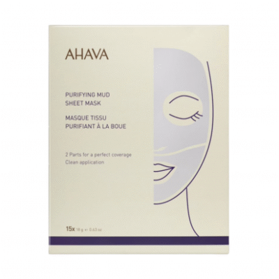 AHAVA valomoji purvo lakštinė kaukė, 1 vnt.