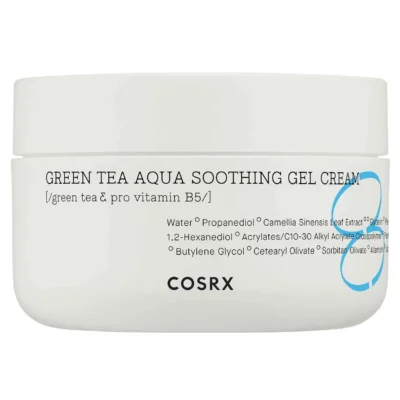 COSRX Hydrium Green Tea Aqua Soothing Gel Cream veido kremas