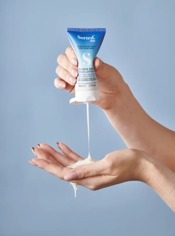 SORTED SKIN INTENSIVE RESCUE FACE LOTION – intensyvaus poveikio veido losjonas jautriai odai - Image 2