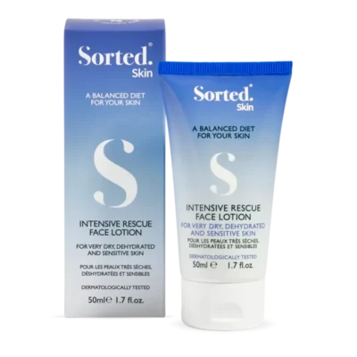 SORTED SKIN INTENSIVE RESCUE FACE LOTION – intensyvaus poveikio veido losjonas jautriai odai
