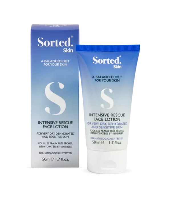 SORTED SKIN INTENSIVE RESCUE FACE LOTION – intensyvaus poveikio veido losjonas jautriai odai