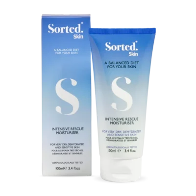 SORTED SKIN INTENSIVE RESCUE MOISTURISER – intensyvaus poveikio kūno kremas jautriai odai