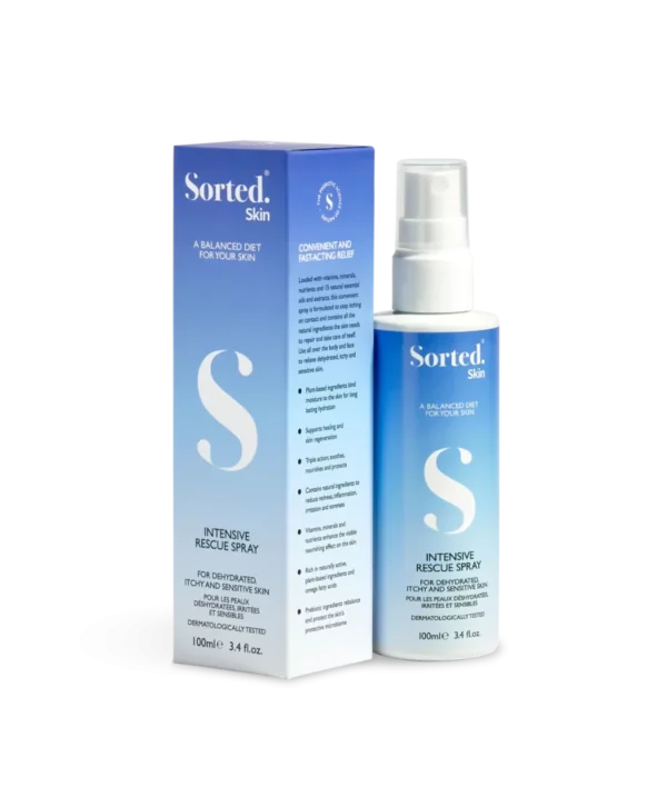 SORTED SKIN INTENSIVE RESCUE SPRAY – intensyvaus poveikio purškiklis niežtinčiai odai