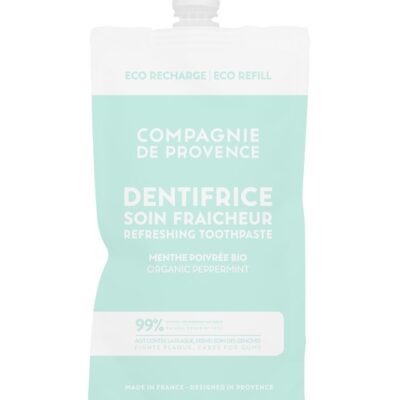 COMPAGNIE DE PROVENCE gaivinančios dantų pastos su pipirmėte eko papildymas, 180 ml