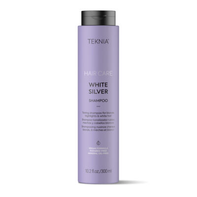 LAKME TEKNIA White Silver Shampoo - geltoną atspalvį neutralizuojantis šampūnas plaukams, 300 ml