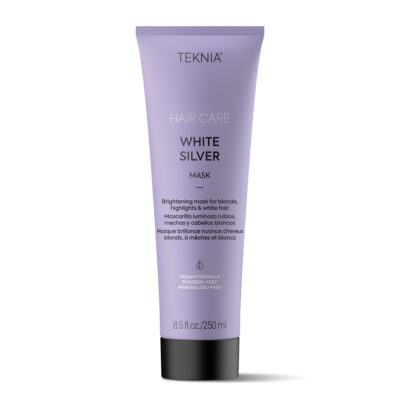 LAKME TEKNIA White Silver Mask - geltoną atspalvį neutralizuojanti kaukė plaukams, 250 ml