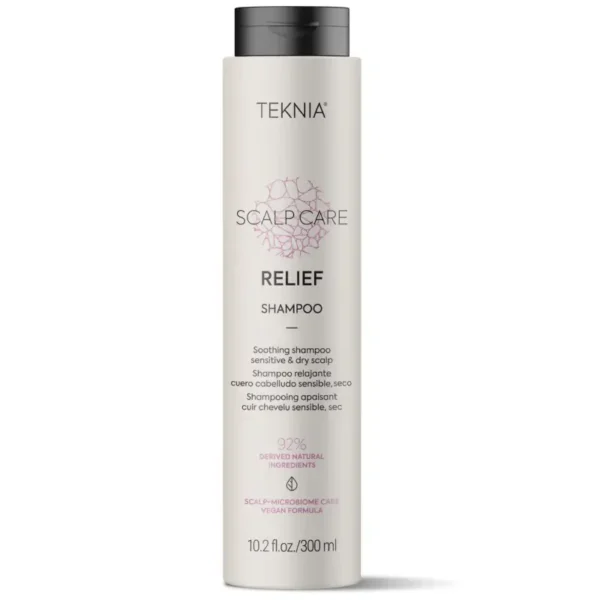 LAKME TEKNIA Scalp Care Relief Shampoo - šampūnas plaukams, be sulfatų, jautriai ir sausai galvos odai, 300 ml
