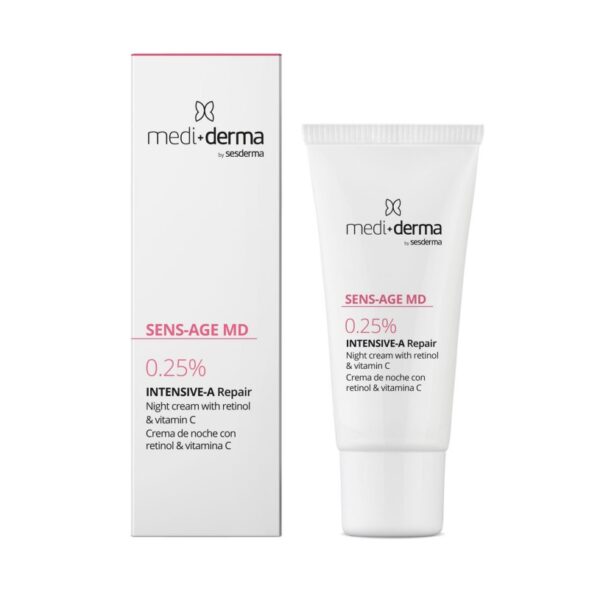 MEDI+DERMA intensyvus naktinis veido kremas su 0,25% retinoliu, 30 ml