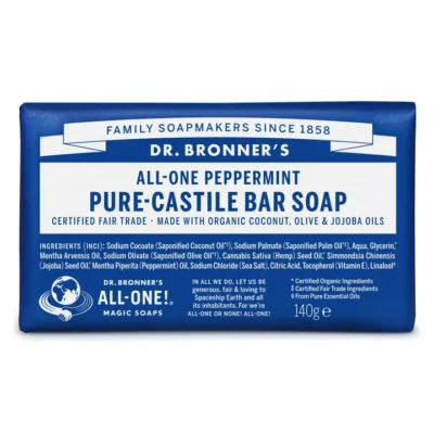 DR. BRONNER'S Kastilijos muilas su pipirmėte, 140 g