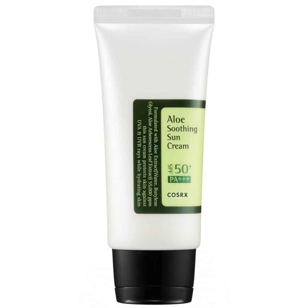 COSRX Aloe Soothing Sun Cream SPF50+ PA+++ apsauginis kremas nuo saulės, 50 ml