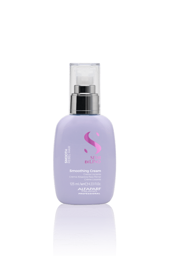 ALFAPARF MILANO Semi di Lino Smooth Smoothing - Glotninamasis kremas šiurkštiems, besipučiantiems ir nepaklusniems plaukams, 125 ml