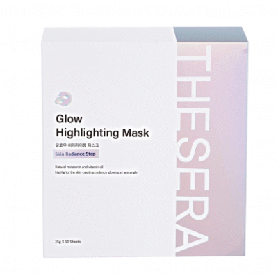 THESERA GLOW HIGHLIGHTING MASK - Švytėjimo suteikianti veido kaukė, 10x25 g