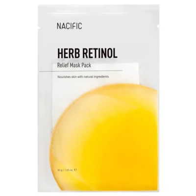 NACIFIC Herb Retinol Relief Mask Lakštinė veido kaukė su retinoliu, 30g