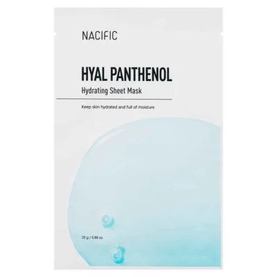 NACIFIC Hyal Panthenol Hydrating Mask Drėkinamoji lakštinė veido kaukė su hialurono rūgštimi ir pantenoliu, 25 g