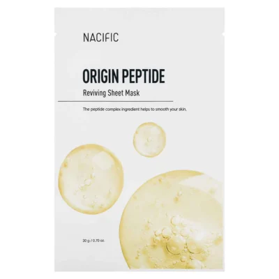 NACIFIC Origin Peptide Reviving Sheet Mask Gaivinamoji lakštinė veido kaukė su peptidų kompleksu