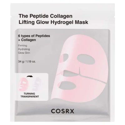 COSRX The Peptide Collagen Lifting Glow Hydrogel Mask gelinė veido kaukė