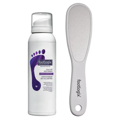 FOOTLOGIX rinkinys – nuospaudų minkštiklis 100 ml + pedikiūro dildė